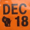 December 2018 Wisconsin Heavy Truck License Plate Sticker