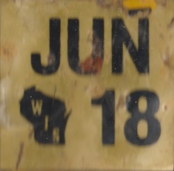June 2018 Wisconsin Heavy Truck License Plate Sticker