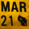 March 2021 Wisconsin Heavy Truck License Plate Sticker