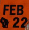 February 2022 Wisconsin Heavy Truck License Plate Sticker