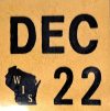 December 2022 Wisconsin Heavy Truck License Plate Sticker