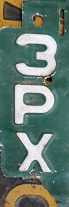 March 1961 Wisconsin Heavy Truck License Plate Tab