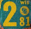 June 1981 Wisconsin Heavy Truck License Plate Sticker