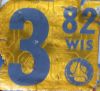 September 1982 Wisconsin Heavy Truck License Plate Sticker