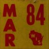 March 1984 Wisconsin Heavy Truck License Plate Sticker