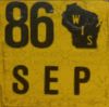 September 1986 Wisconsin Heavy Truck License Plate Sticker