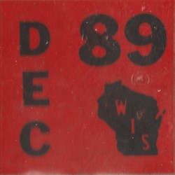 December 1989 Wisconsin Heavy Truck License Plate Sticker