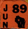 June 1989 Wisconsin Heavy Truck License Plate Sticker