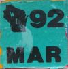 March 1992 Wisconsin Heavy Truck License Plate Sticker