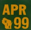 April 1999 Wisconsin Heavy Truck License Plate Sticker