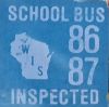1987 Wisconsin School Bus License Plate Inspection Sticker