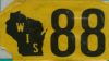 1988 Wisconsin Motorcycle License Plate Sticker