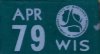 1979 Wisconsin Mobile Home License Plate Sticker