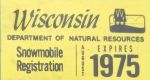 1975 Wisconsin Snowmobile Dealer License Plate Sticker