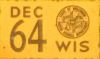 1964 Wisconsin Truck License Plate Sticker