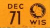 1971 Wisconsin Truck License Plate Sticker