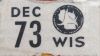 1973 Wisconsin Truck License Plate Sticker