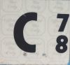 1978 Wisconsin C Weight Class License Plate Sticker