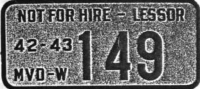 1943 Wisconsin MVD Permit