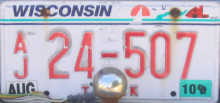 2010 Wisconsin Truck License Plate