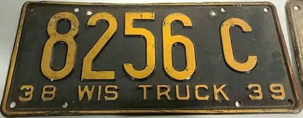 1937 Wisconsin Truck License Plate