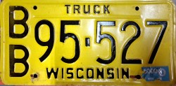 1979 Wisconsin Truck License Plate